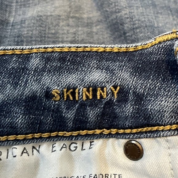 American Eagle AE Skinny Fit Denim Jeans SZ 28x30 Blue Stretch Next Level Flex - Picture 9 of 12